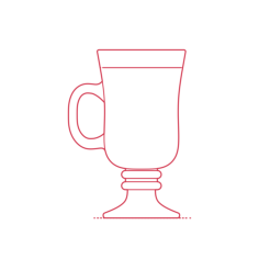 Objects Cocktail Glasses Irish Coffee Mug Engraving Svg Design, Free Vectors File
